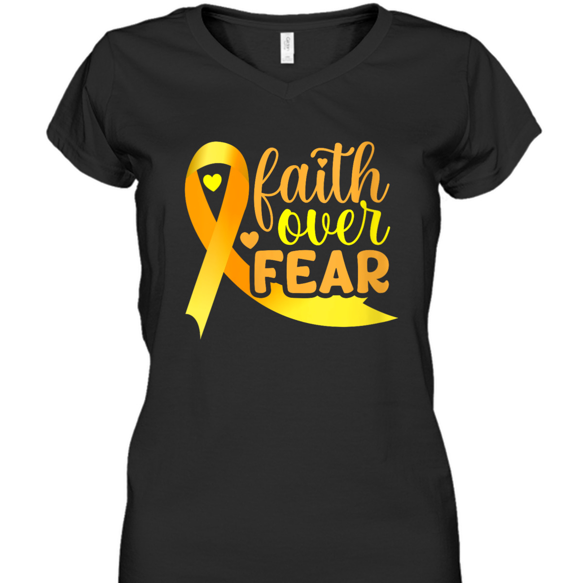 Faith Over Fear Ribbon Endometriosis Awareness Warrior T-Shirt