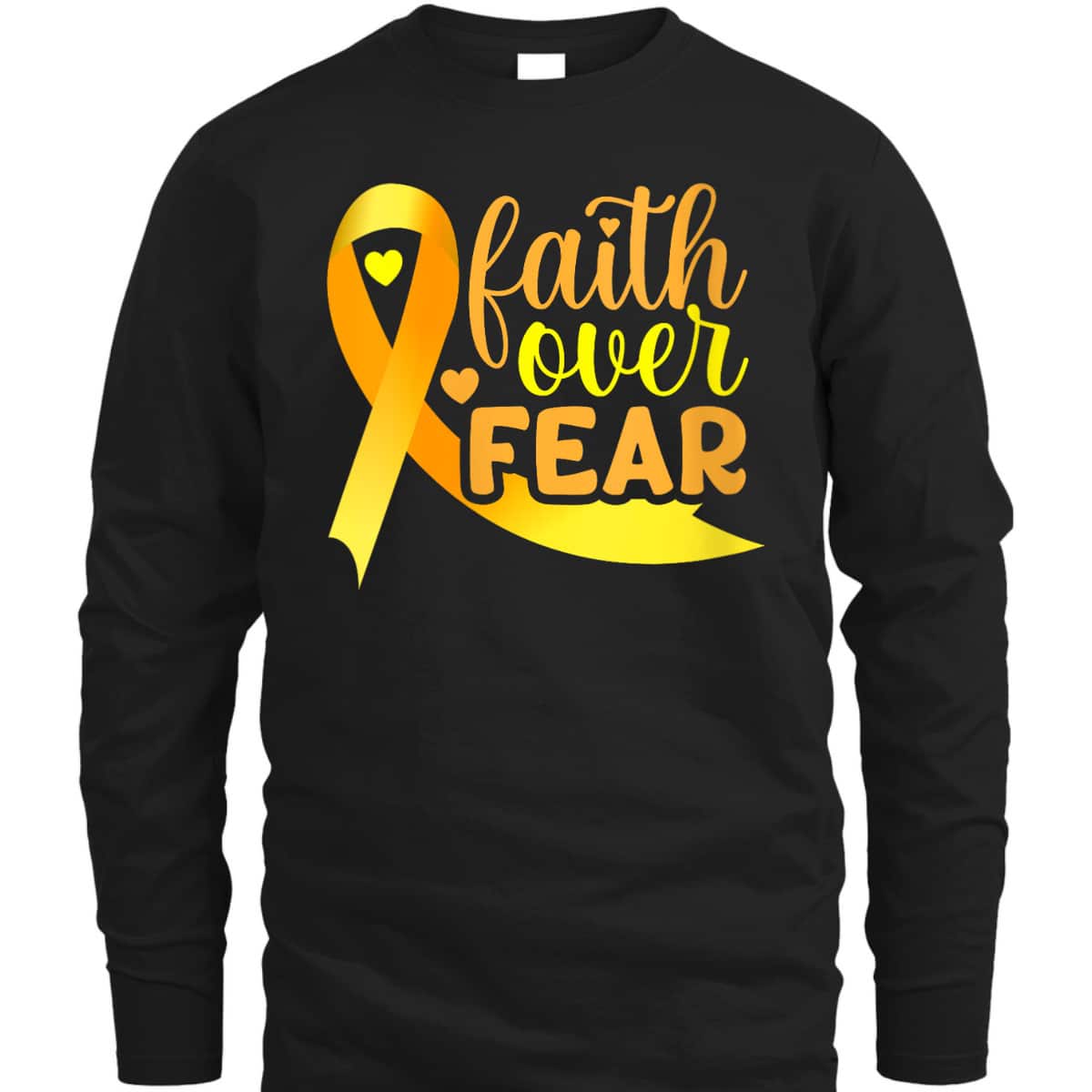 Faith Over Fear Ribbon Endometriosis Awareness Warrior T-Shirt