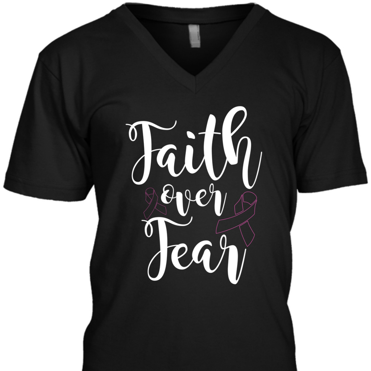 Christian Faith Over Fear Cancer Awareness T-Shirt