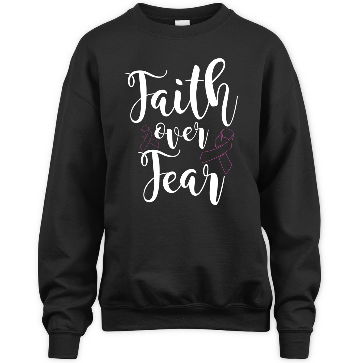 Christian Faith Over Fear Cancer Awareness T-Shirt Christian Faith Over Fear Cancer Awareness T-Shirt