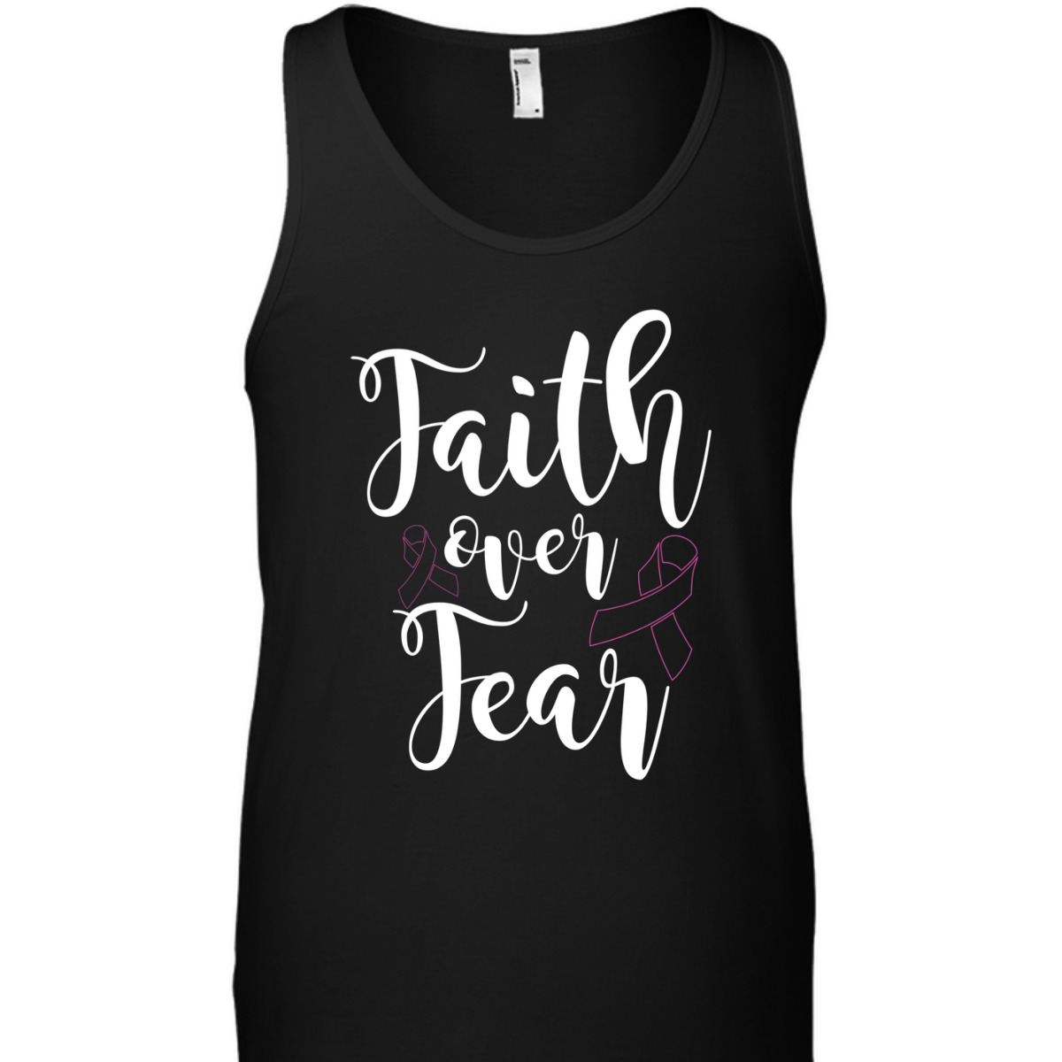 Christian Faith Over Fear Cancer Awareness T-Shirt