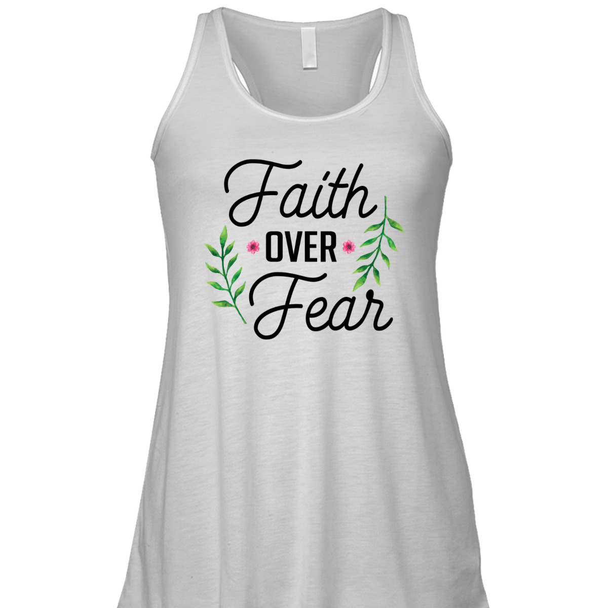 Faith Over Fear T-Shirt Floral Christian Religion Gift Faith Over Fear T-Shirt Floral Christian Religion Gift
