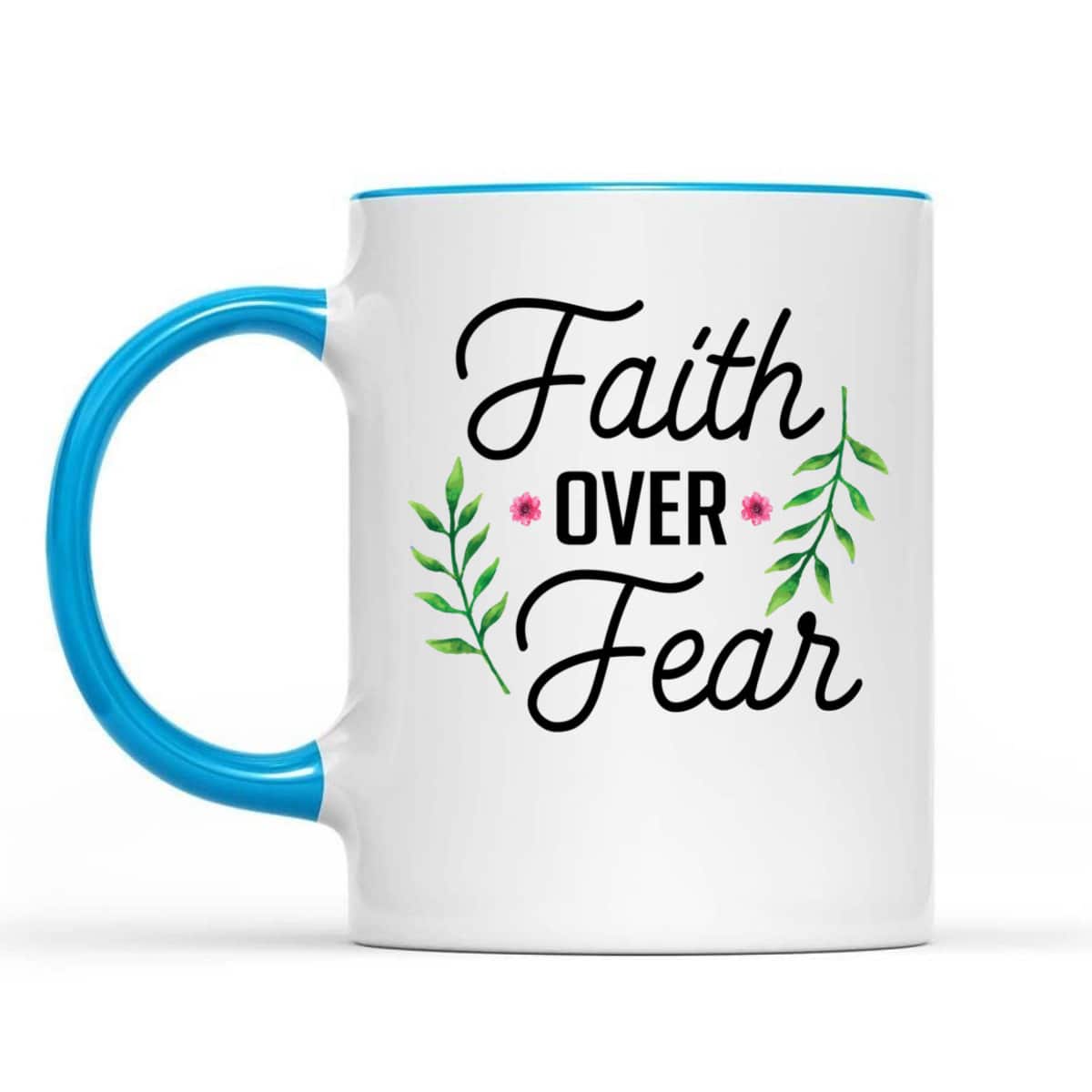 Faith Over Fear T-Shirt Floral Christian Religion Gift Faith Over Fear T-Shirt Floral Christian Religion Gift