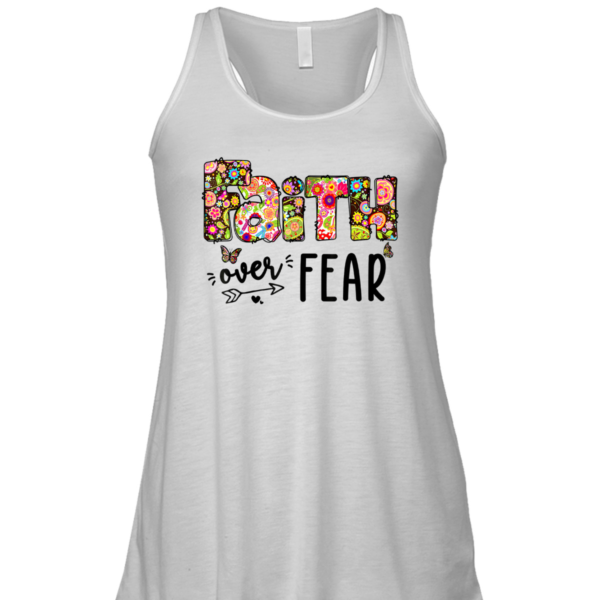 Jesus Faith Over Fear Inspiration Christian God Floral T-Shirt Jesus Faith Over Fear Inspiration Christian God Floral T-Shirt