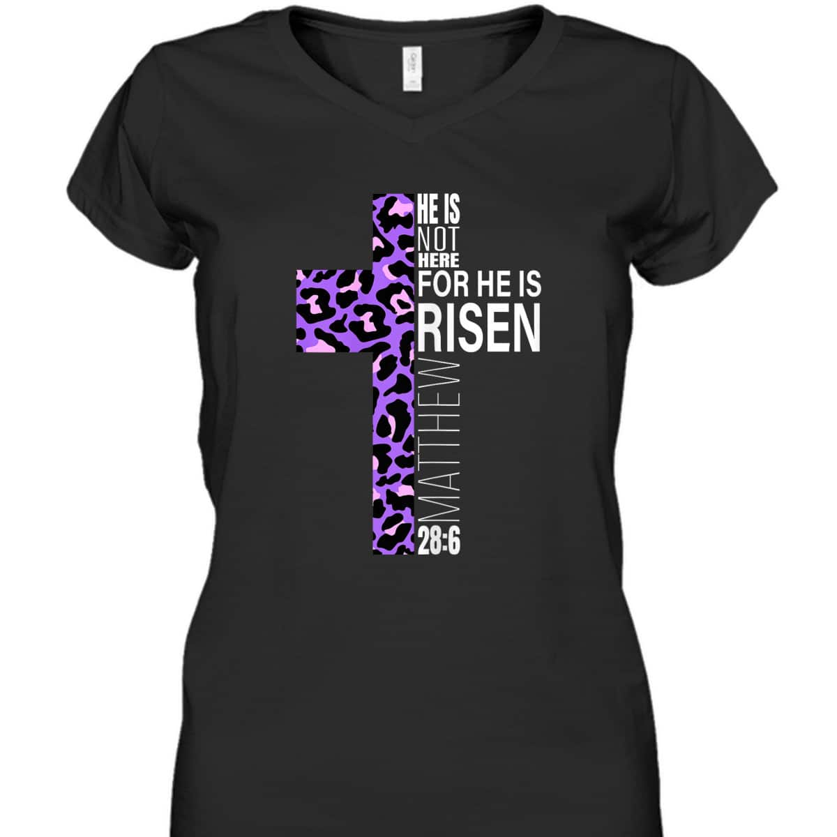 Cute Purple Christian Verse Cheetah Easter Day T-Shirt He Is Risen Cute Purple Christian Verse Cheetah Easter Day T-Shirt He Is Risen