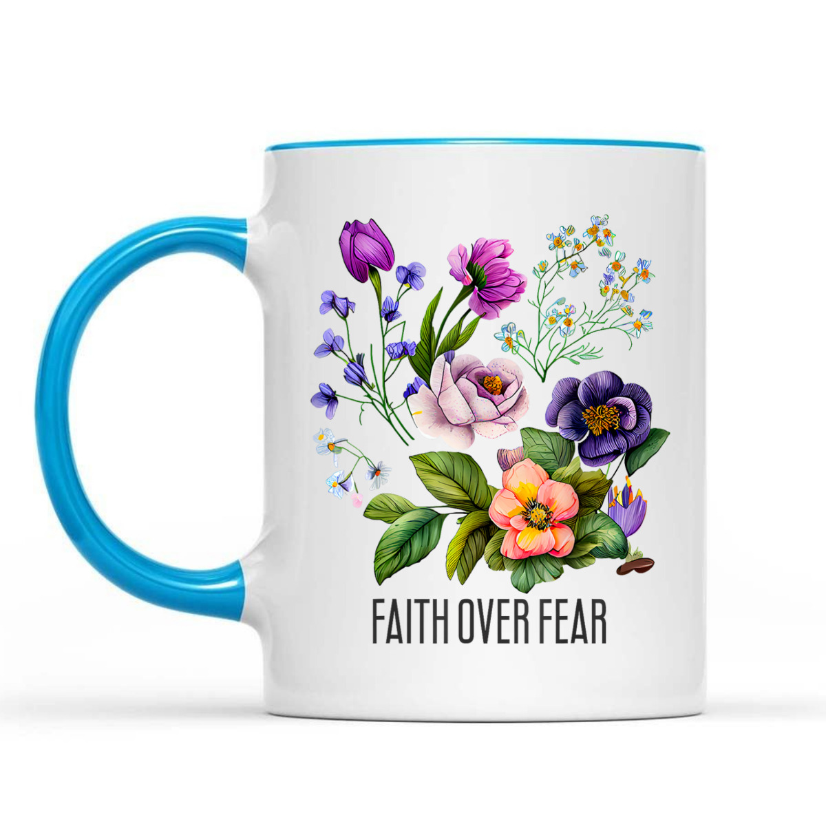 Faith Over Fear Christian Floral Summer Flowers T-Shirt Faith Over Fear Christian Floral Summer Flowers T-Shirt