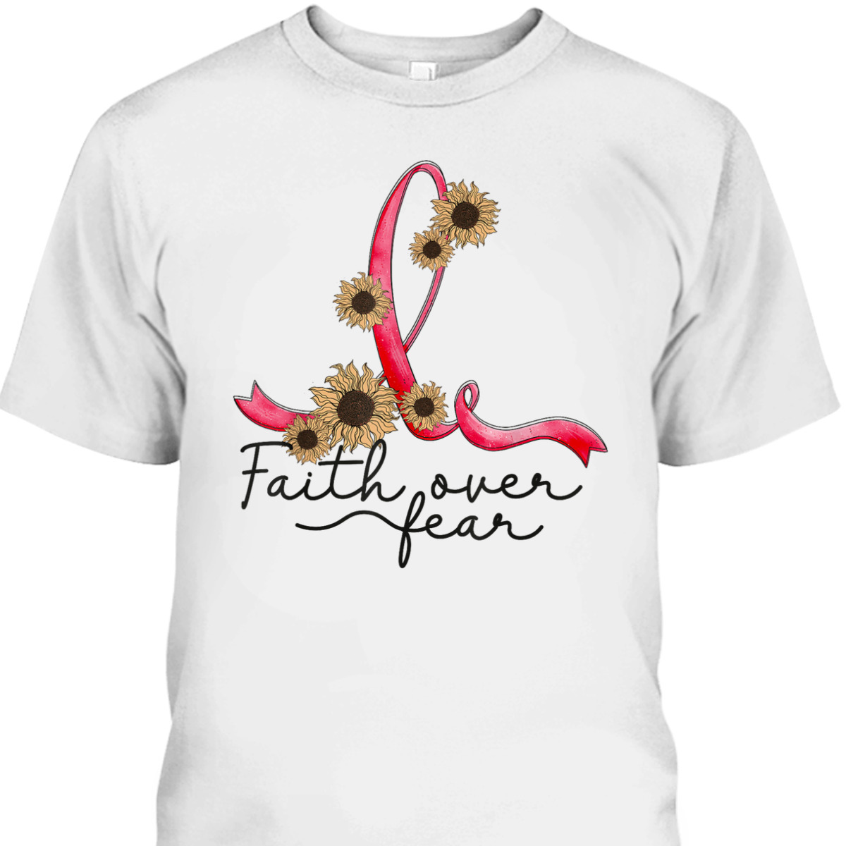 Sepsis Awareness Sunflower Faith Over Fear Christian T-Shirt Sepsis Awareness Sunflower Faith Over Fear Christian T-Shirt