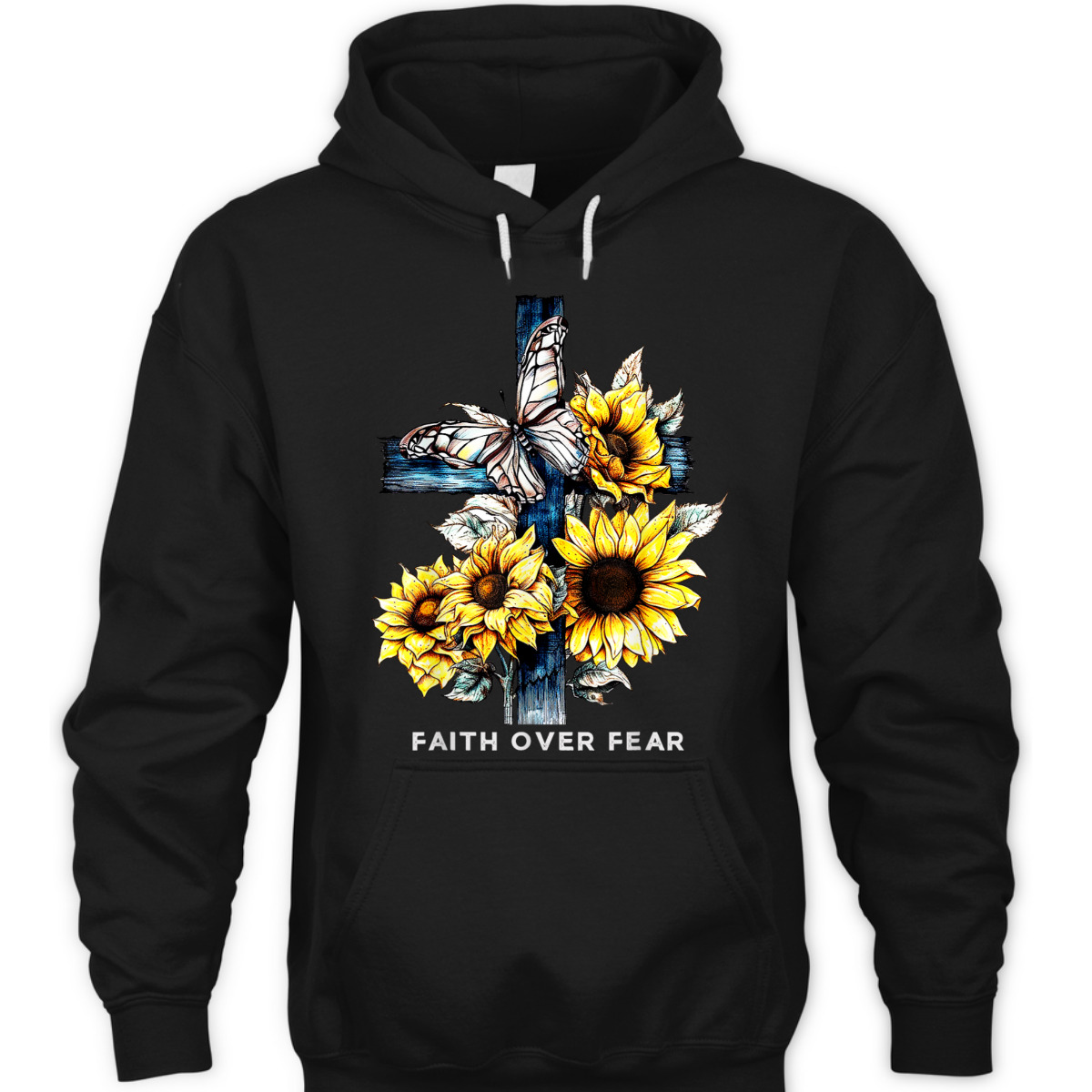 Faith Over Fear Sunflower Religious Faith T-Shirt Faith Over Fear Sunflower Religious Faith T-Shirt