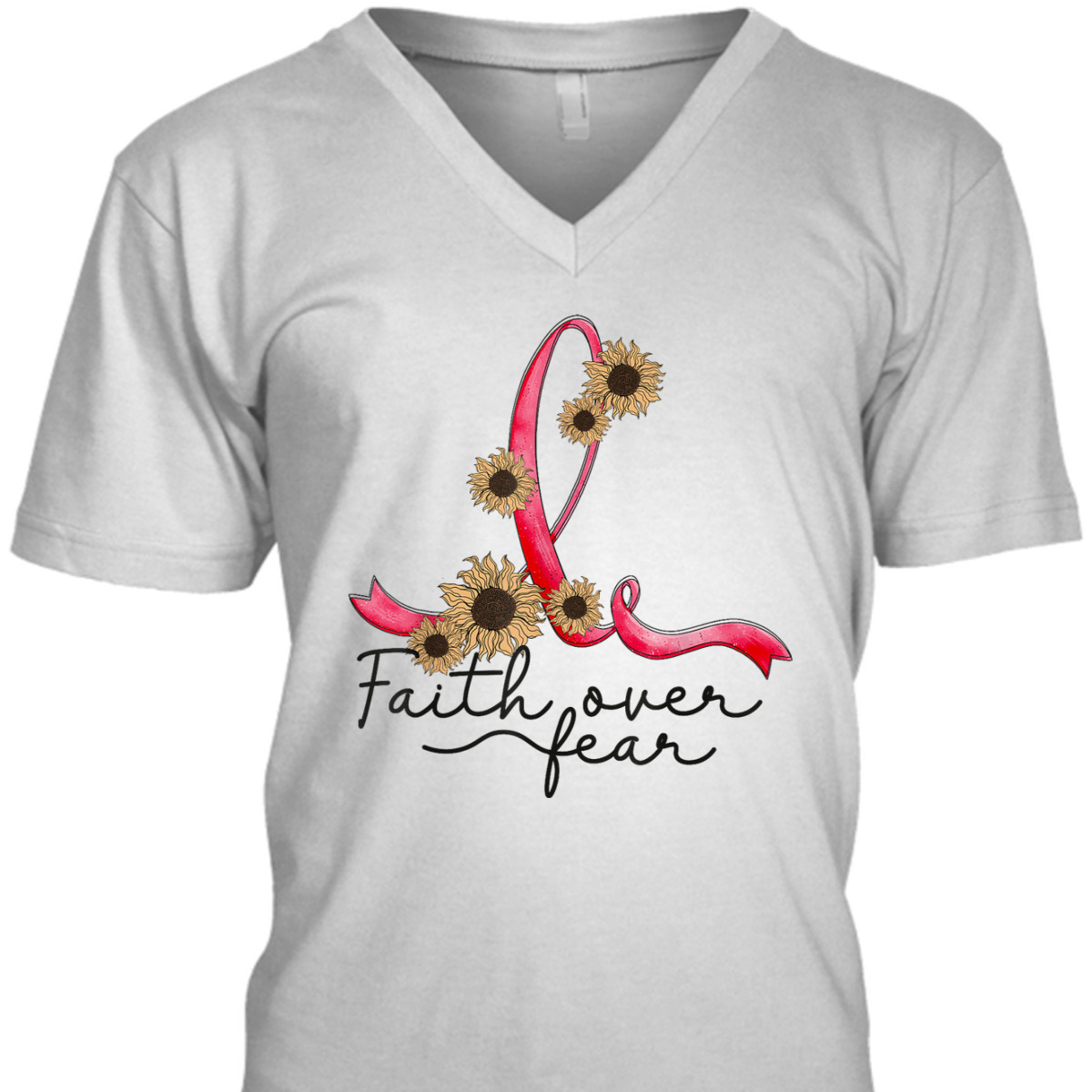 Sepsis Awareness Sunflower Faith Over Fear Christian T-Shirt Sepsis Awareness Sunflower Faith Over Fear Christian T-Shirt
