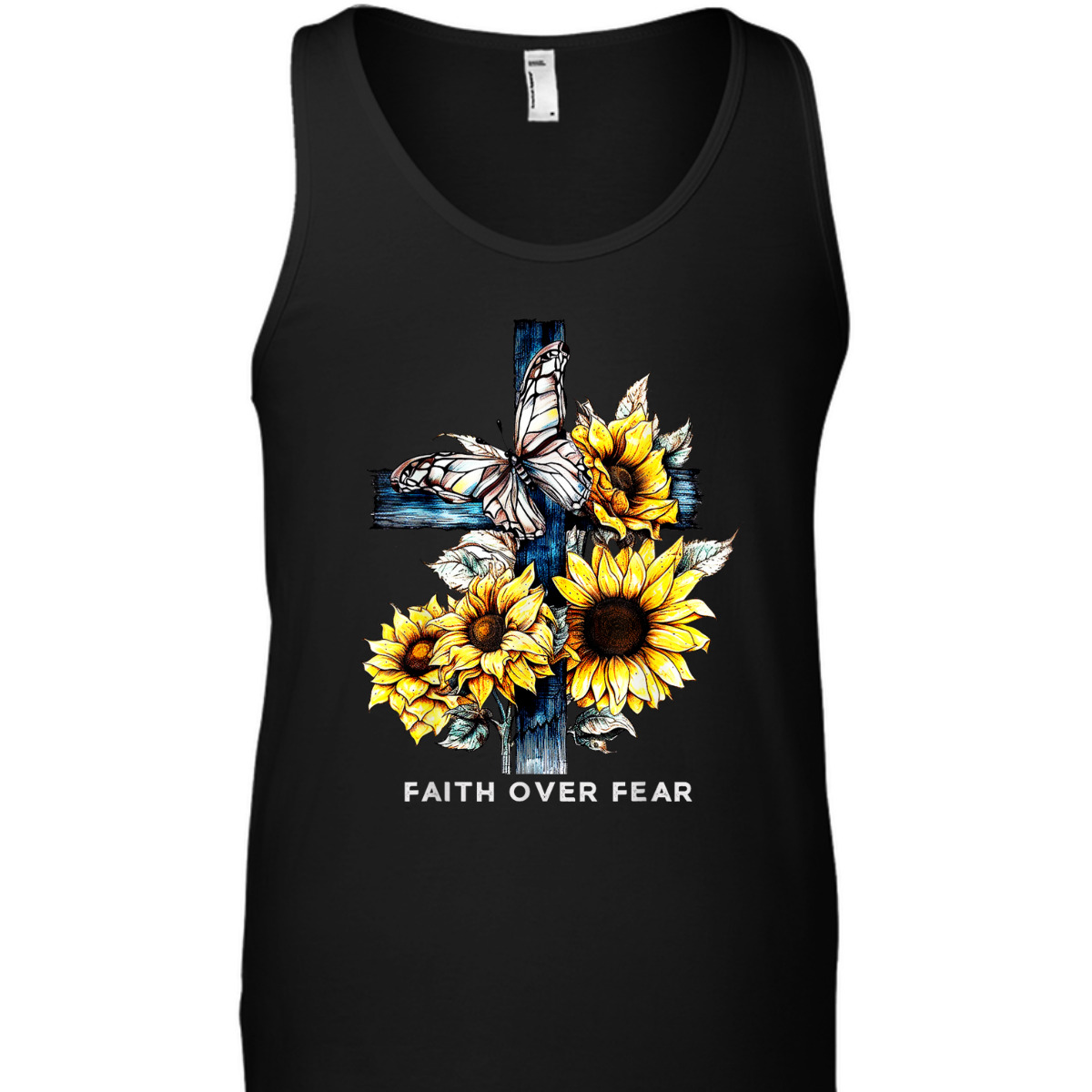 Faith Over Fear Sunflower Religious Faith T-Shirt
