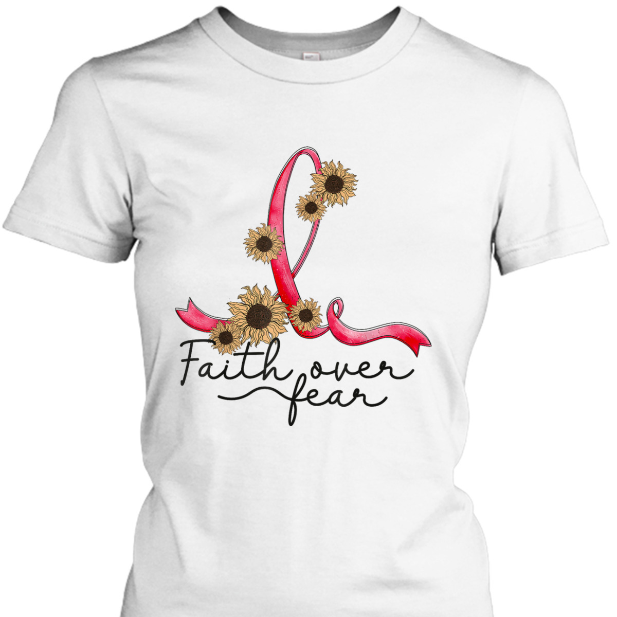 Sepsis Awareness Sunflower Faith Over Fear Christian T-Shirt Sepsis Awareness Sunflower Faith Over Fear Christian T-Shirt