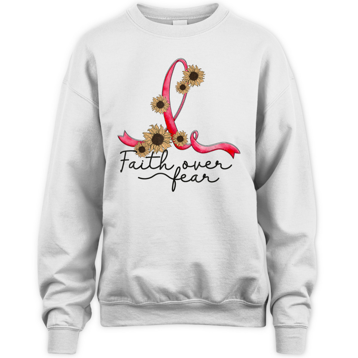 Sepsis Awareness Sunflower Faith Over Fear Christian T-Shirt