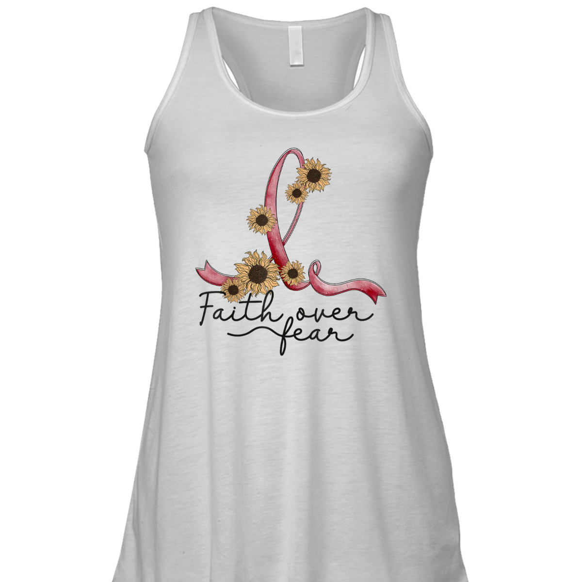 Meningitis Awareness Sunflower Faith Over Fear Christian T-Shirt