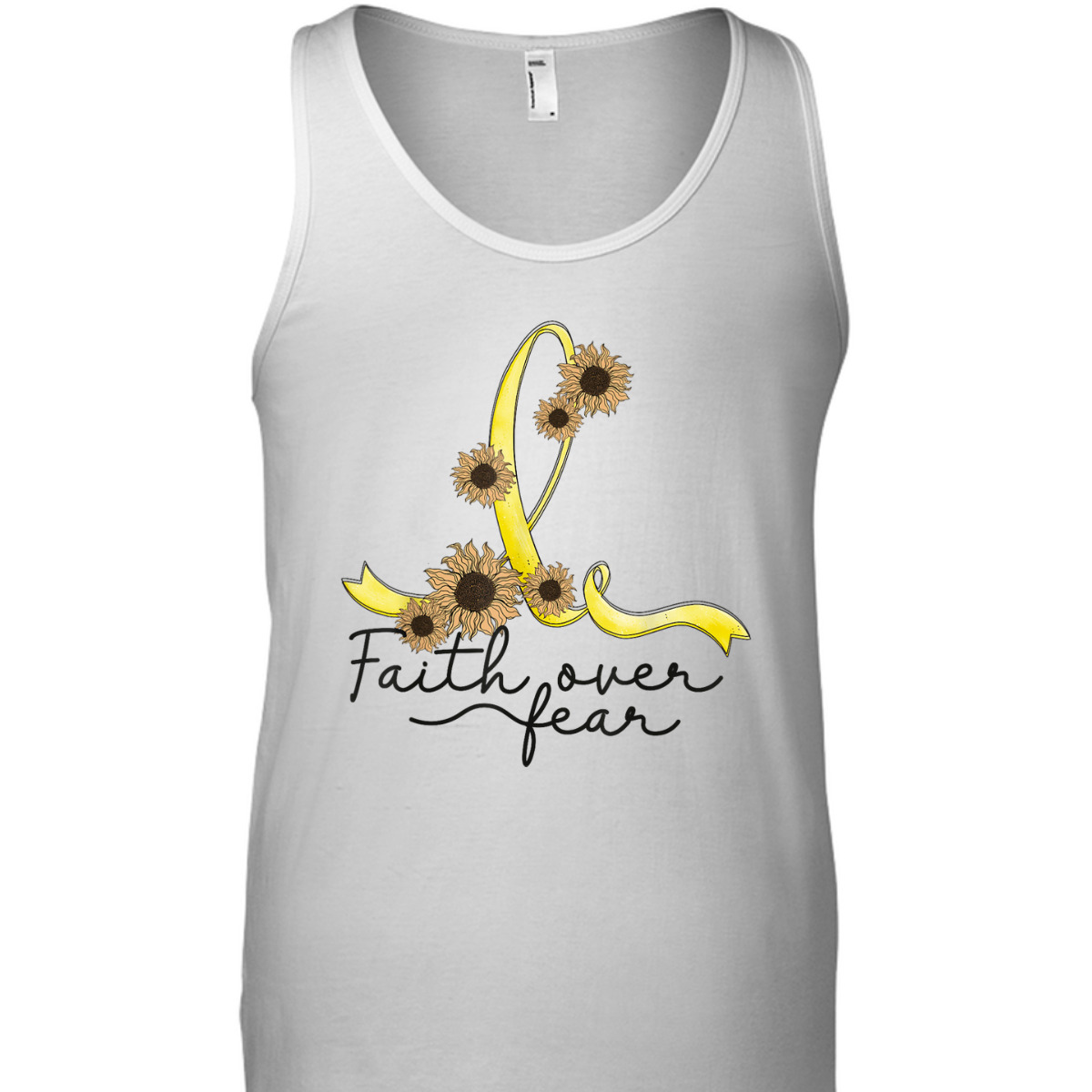 Endometriosis Awareness Sunflower Faith Over Fear Christian T-Shirt