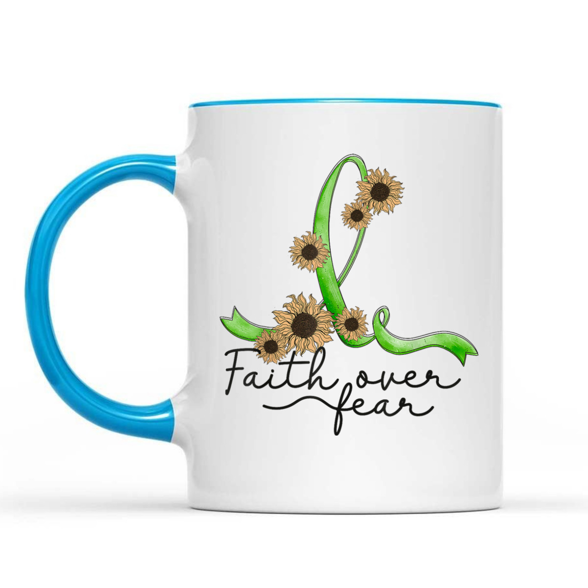 Gastroparesis Awareness Sunflower Faith Over Fear Christian T-Shirt