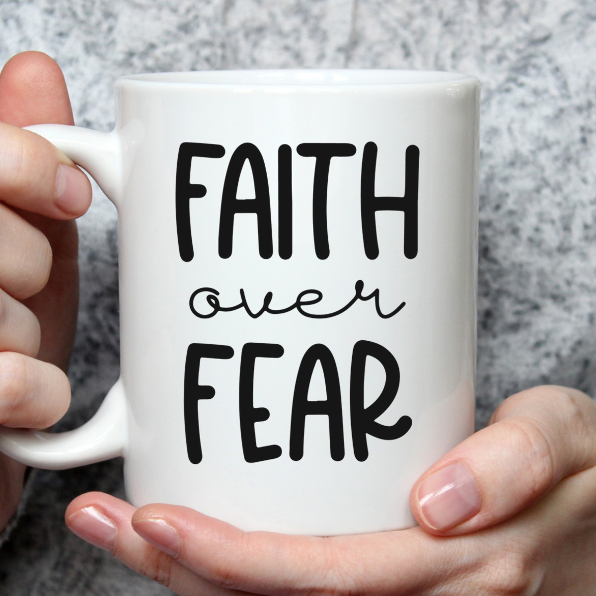 Christian Faith Over Fear T-Shirt Trust God Faith Gift