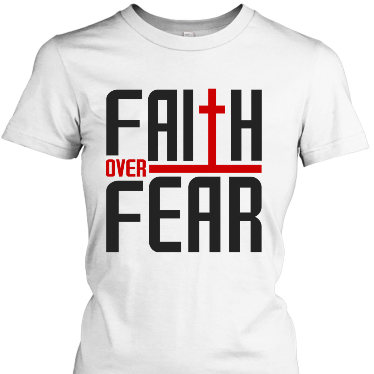 Vintage Faith Over Fear Christian Faith Religious T-Shirt Vintage Faith Over Fear Christian Faith Religious T-Shirt