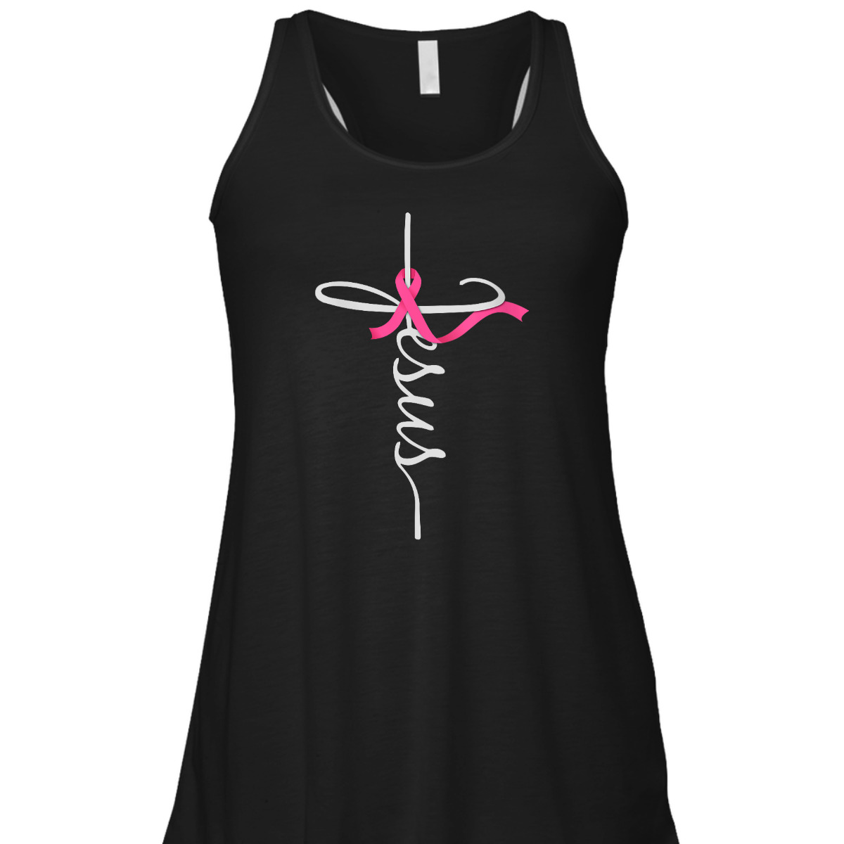 Jesus Christian Cross Breast Cancer Awareness Jesus Christ T-Shirt For Believers