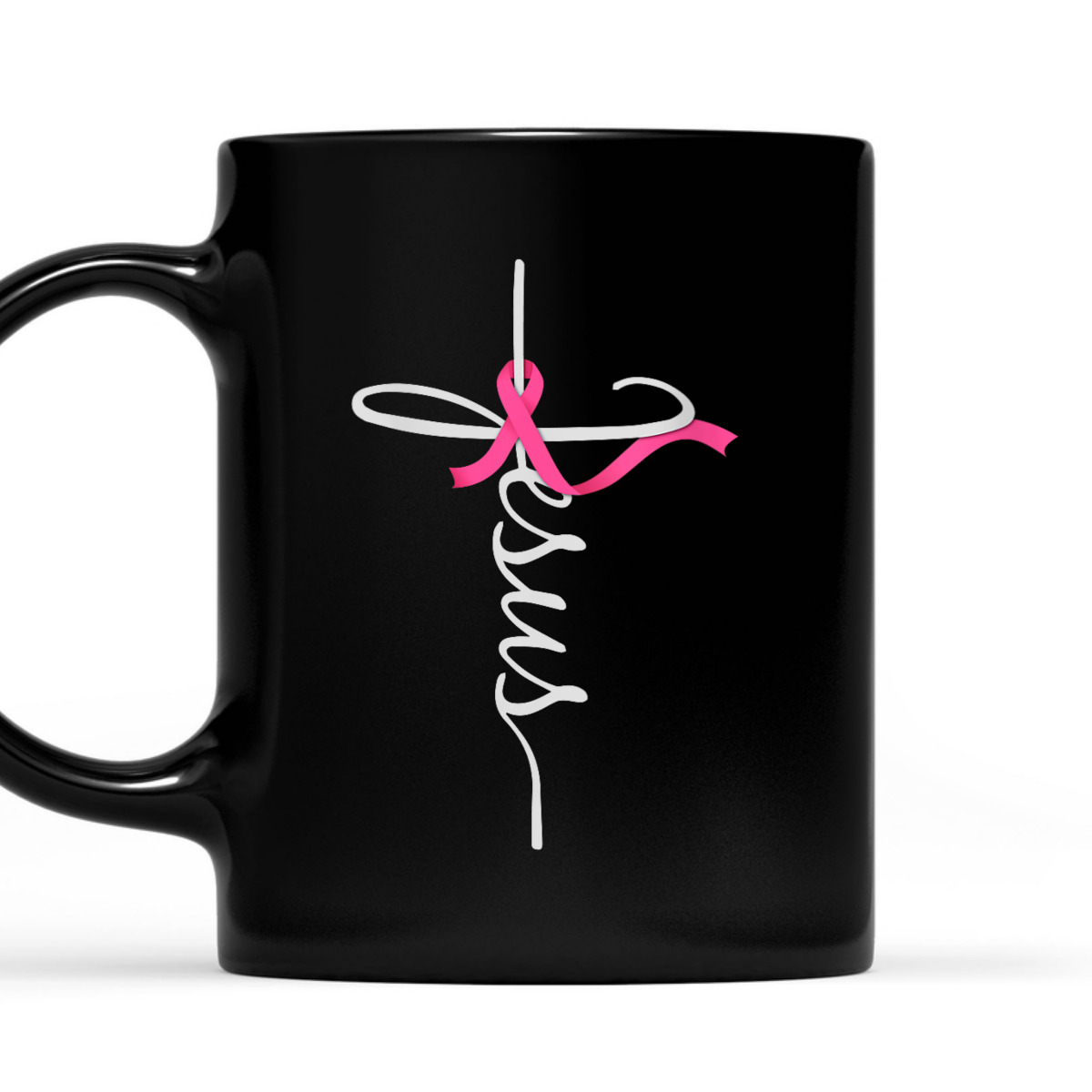 Jesus Christian Cross Breast Cancer Awareness Jesus Christ T-Shirt For Believers