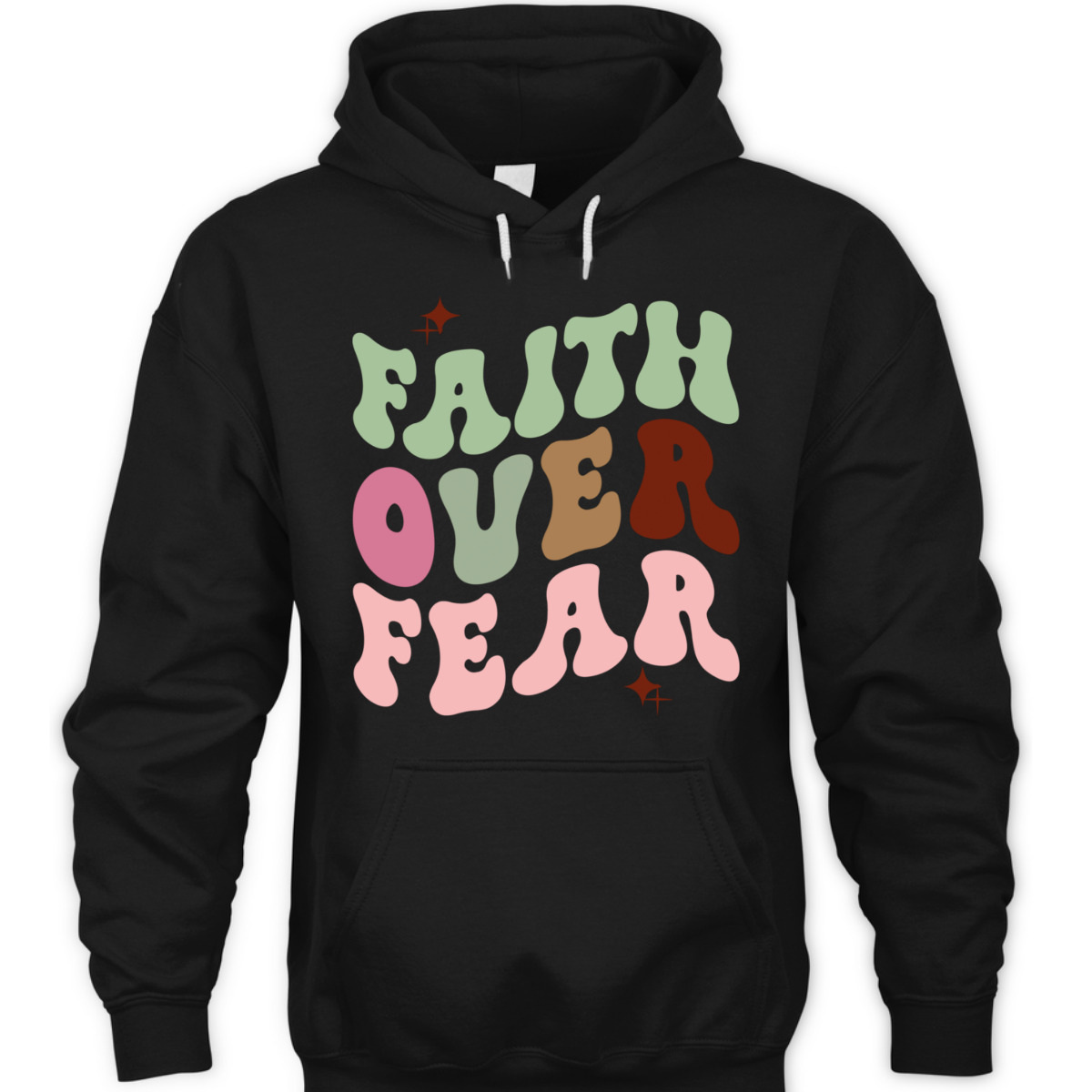 Faith Over Fear Retro Christian Cute Trendy T-Shirt Faith Over Fear Retro Christian Cute Trendy T-Shirt