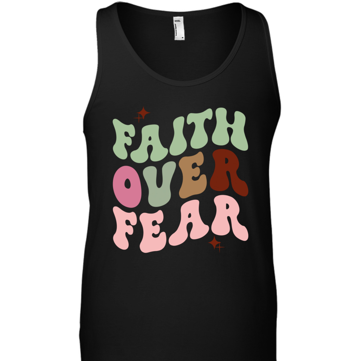 Faith Over Fear Retro Christian Cute Trendy T-Shirt
