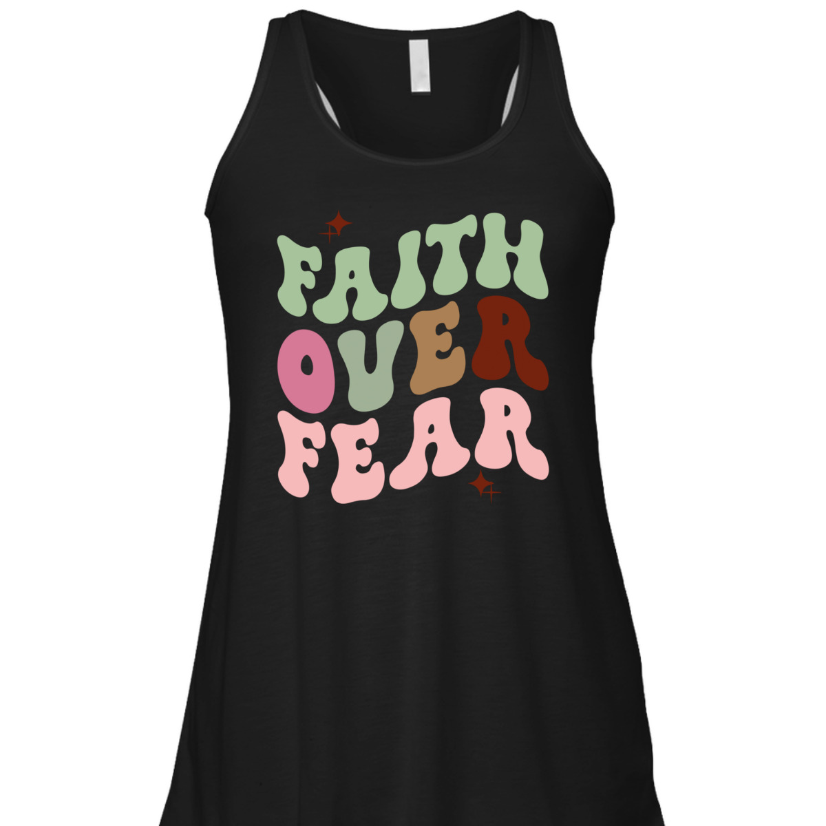 Faith Over Fear Retro Christian Cute Trendy T-Shirt