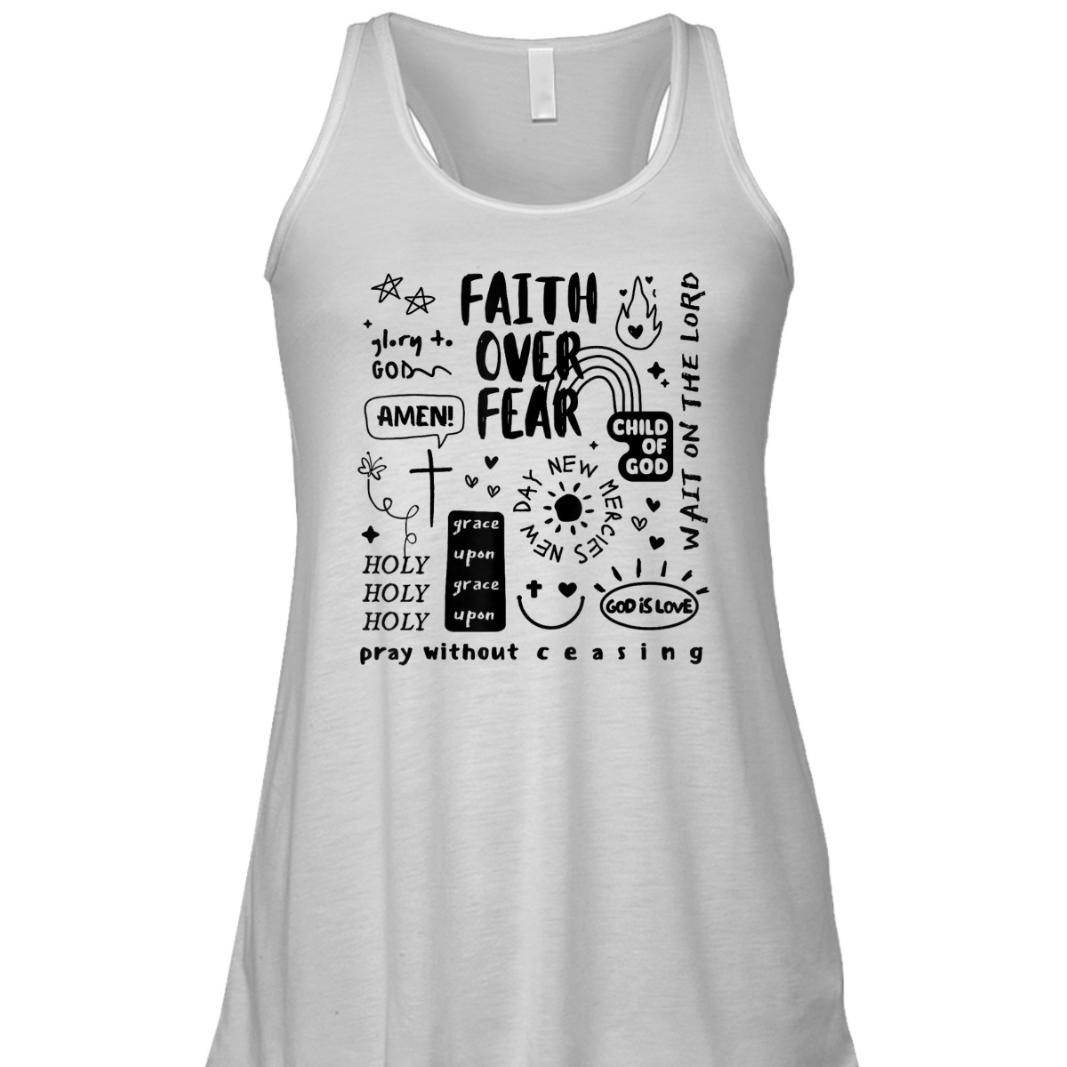 Christian Prayer Faith Over Fear Religious Motivational T-Shirt Christian Prayer Faith Over Fear Religious Motivational T-Shirt