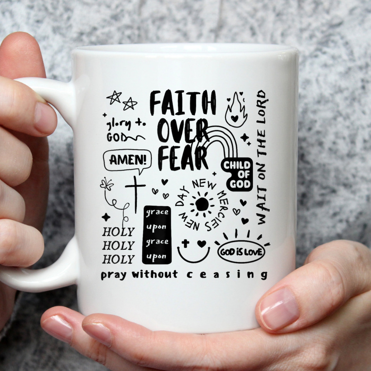 Christian Prayer Faith Over Fear Religious Motivational T-Shirt Christian Prayer Faith Over Fear Religious Motivational T-Shirt