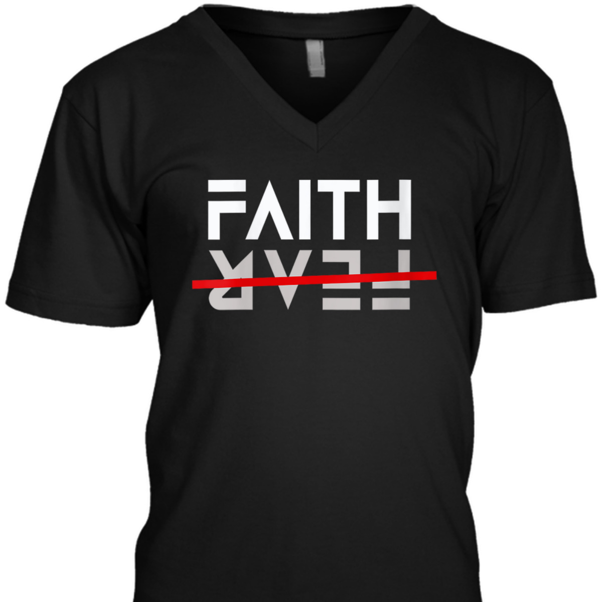 Inspirational Christian Faith Over Fear Bible Scripture Verse T-Shirt Inspirational Christian Faith Over Fear Bible Scripture Verse T-Shirt