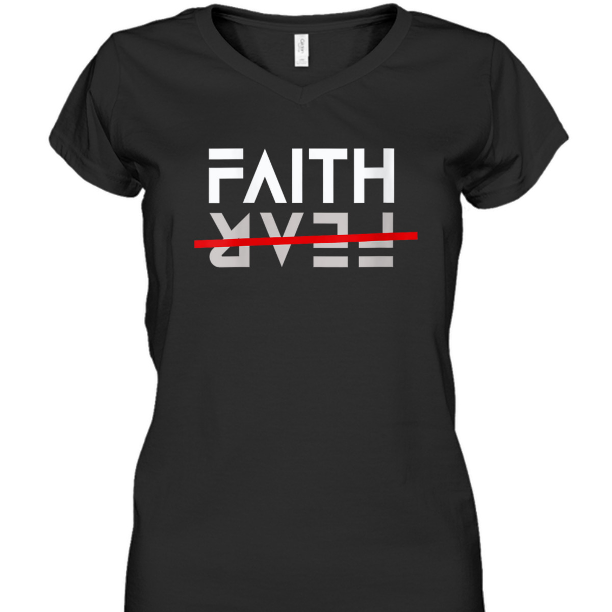 Inspirational Christian Faith Over Fear Bible Scripture Verse T-Shirt
