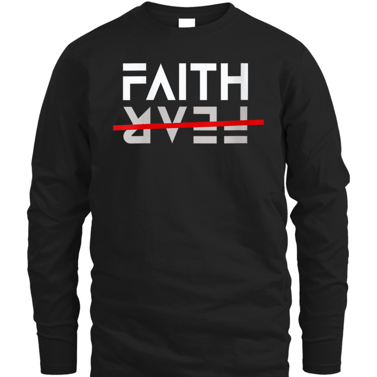 Inspirational Christian Faith Over Fear Bible Scripture Verse T-Shirt