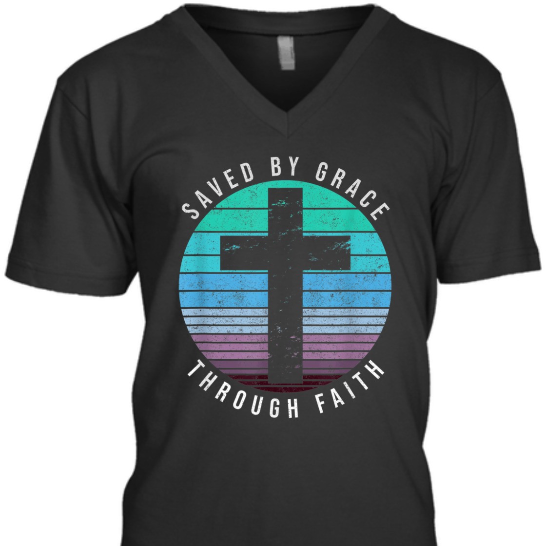 Saved By Grace Bible Verse T-Shirt Through Faith Ephesians 2: 8