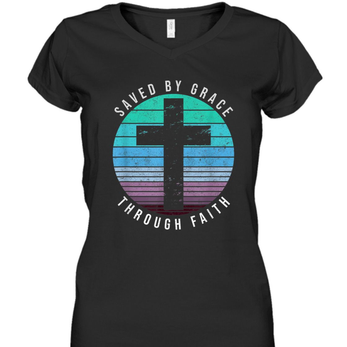 Saved By Grace Bible Verse T-Shirt Through Faith Ephesians 2: 8