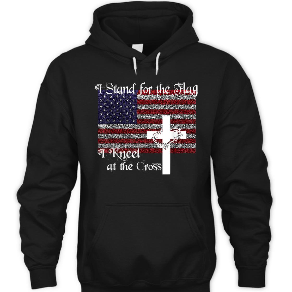 Stand For The Flag I Kneel At The Cross US Patriotic Christian T-Shirt Stand For The Flag I Kneel At The Cross US Patriotic Christian T-Shirt