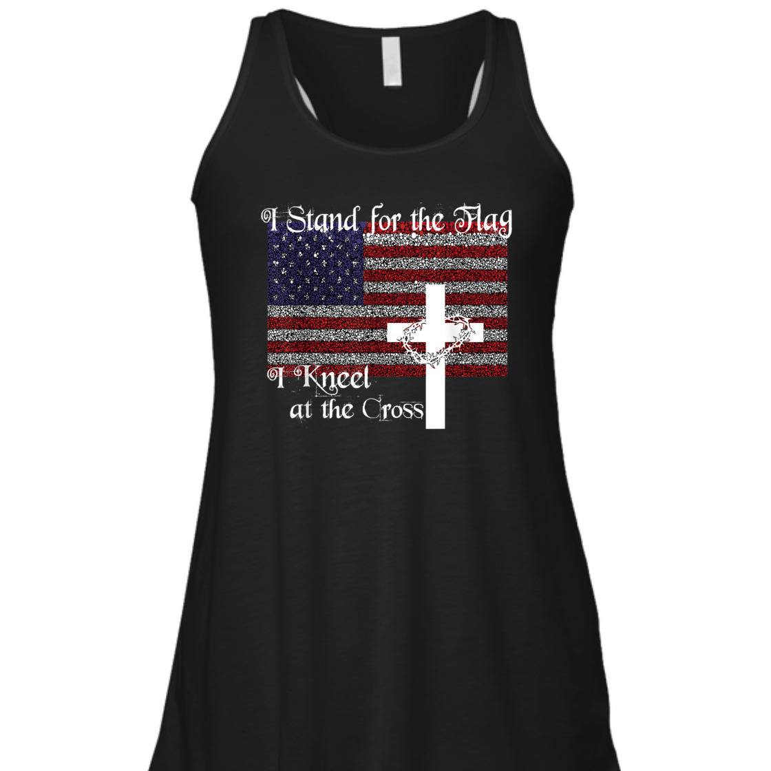 Stand For The Flag I Kneel At The Cross US Patriotic Christian T-Shirt Stand For The Flag I Kneel At The Cross US Patriotic Christian T-Shirt