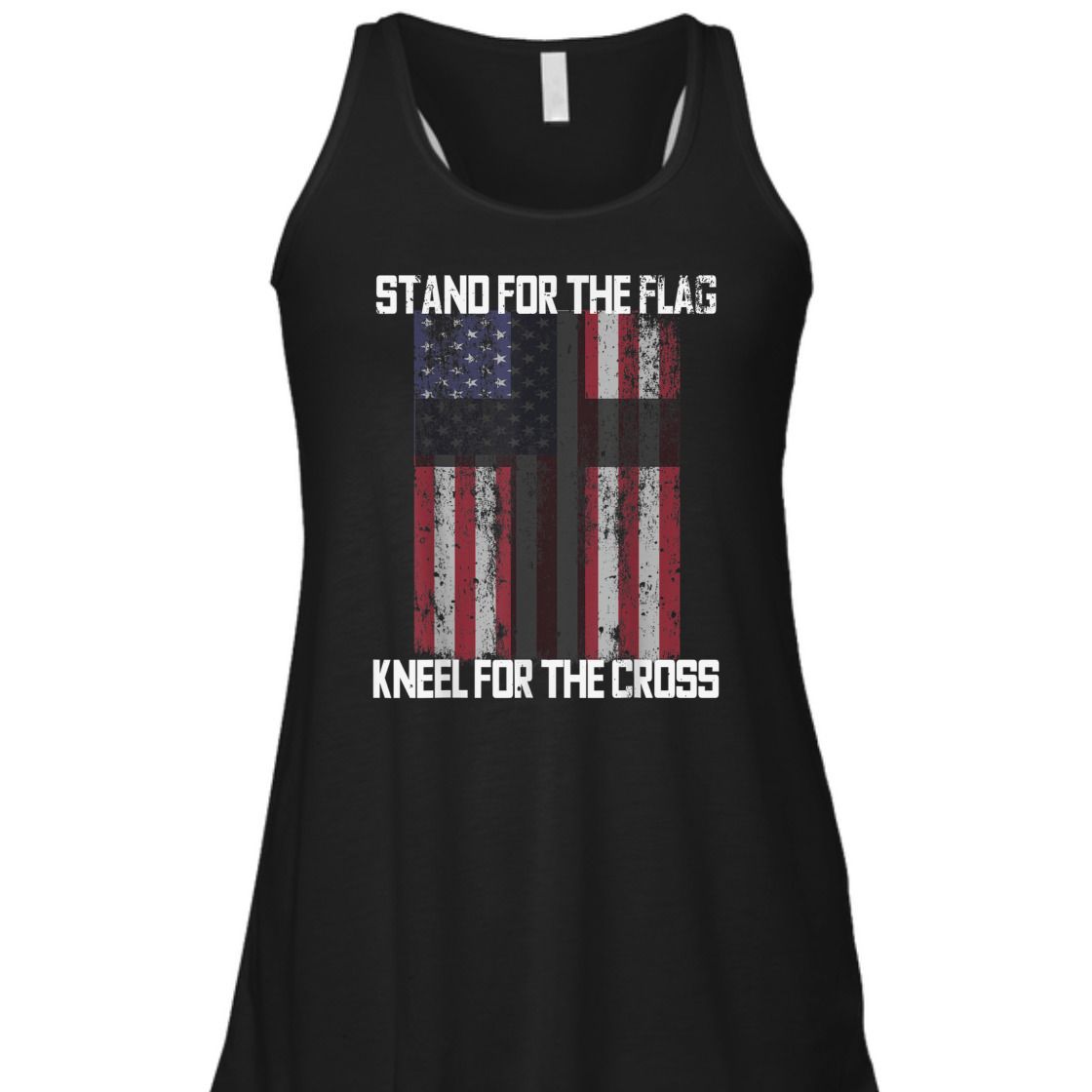 Stand For The Flag American Patriotic T-Shirt I Kneel At The Cross Stand For The Flag American Patriotic T-Shirt I Kneel At The Cross