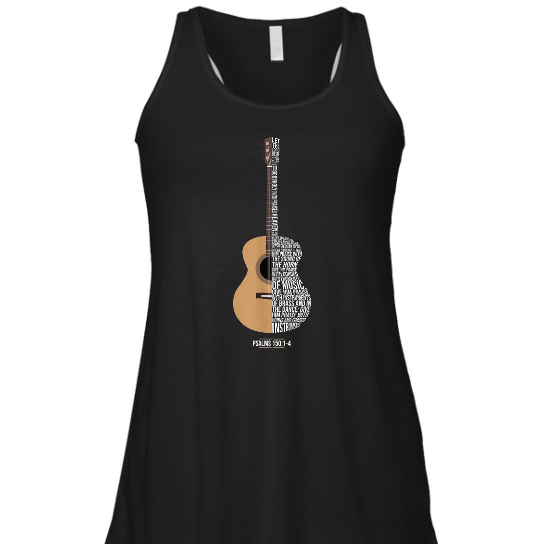 Christian Religious Bible Verse T-Shirt Praise Him With Strings Psalm 150:1-4