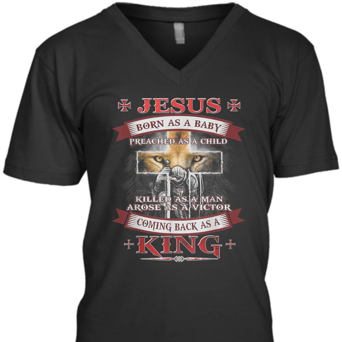 Armor Of God T-Shirt Jesus Born As A Baby Preached As A Child Coming Back As A King Armor Of God T-Shirt Jesus Born As A Baby Preached As A Child Coming Back As A King