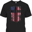 America Pride US Flag And Cross T-Shirt Christian Patriotic And Christianity 4th Of July Gift America Pride US Flag And Cross T-Shirt Christian Patriotic And Christianity 4th Of July Gift