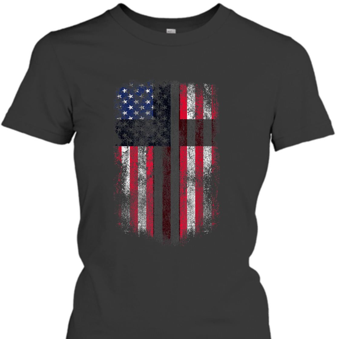 America Pride US Flag And Cross T-Shirt Christian Patriotic And Christianity 4th Of July Gift America Pride US Flag And Cross T-Shirt Christian Patriotic And Christianity 4th Of July Gift
