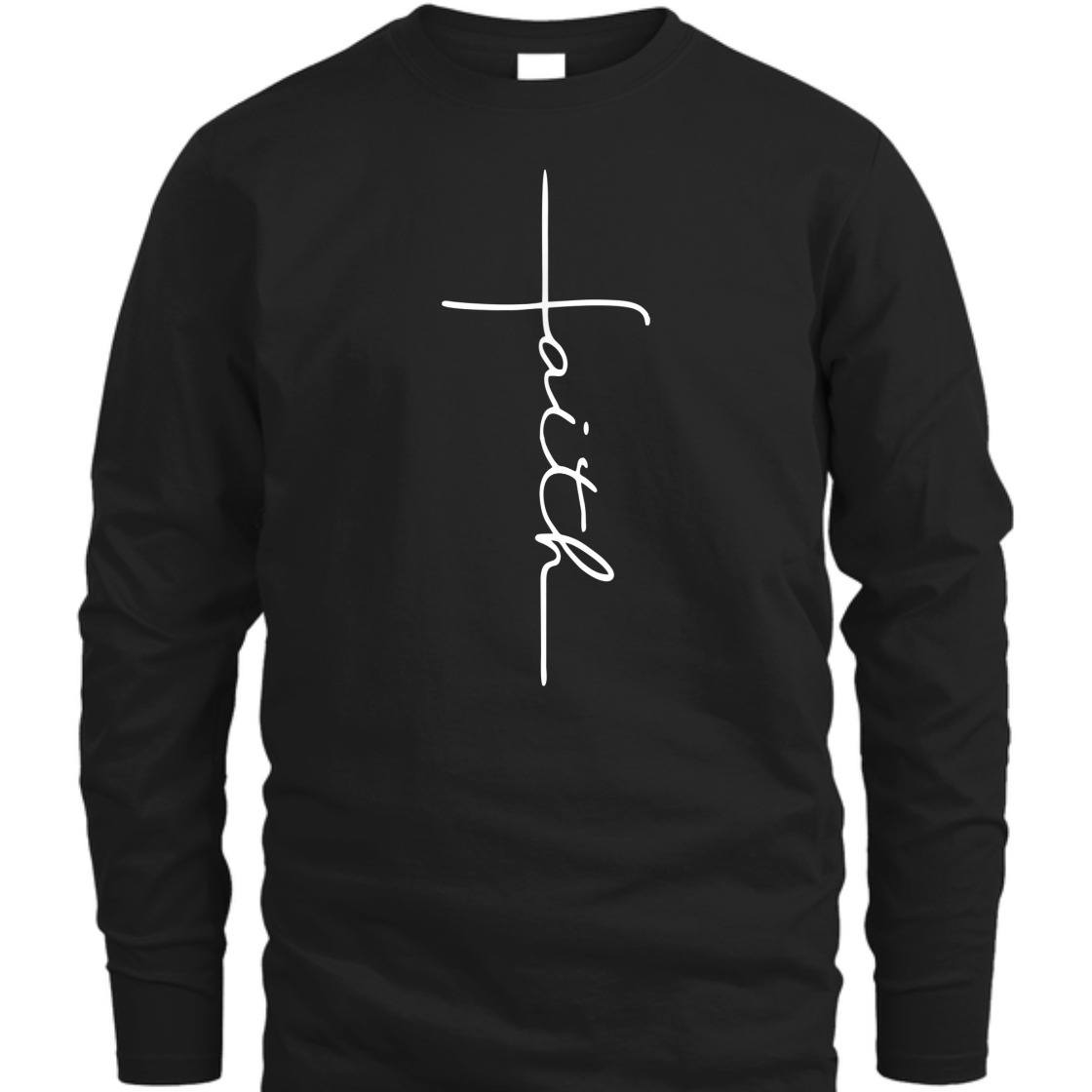 Faith T-Shirt Christian Cross Vintage Religious Gift Faith T-Shirt Christian Cross Vintage Religious Gift