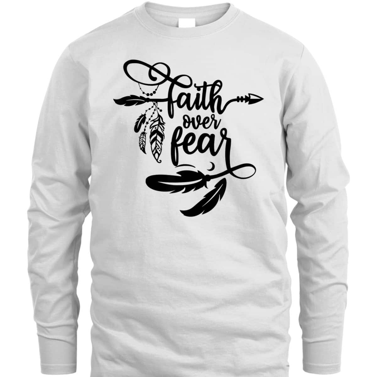 Christian Faith Over Fear Arrows Boho Dreamcatcher T-Shirt Christian Faith Over Fear Arrows Boho Dreamcatcher T-Shirt