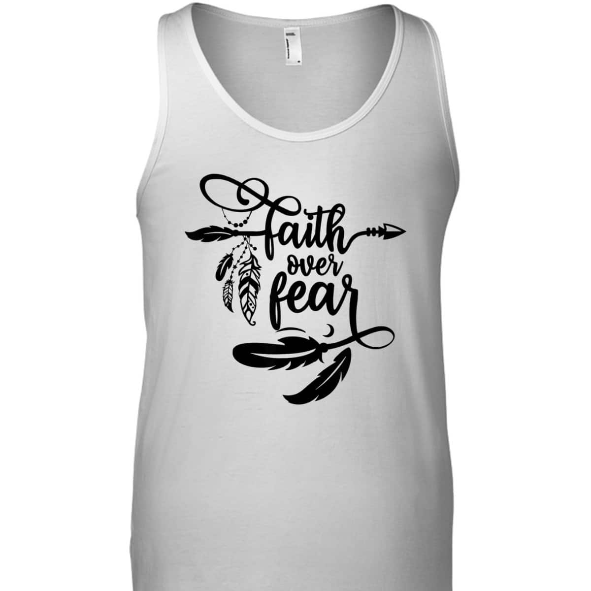 Christian Faith Over Fear Arrows Boho Dreamcatcher T-Shirt Christian Faith Over Fear Arrows Boho Dreamcatcher T-Shirt