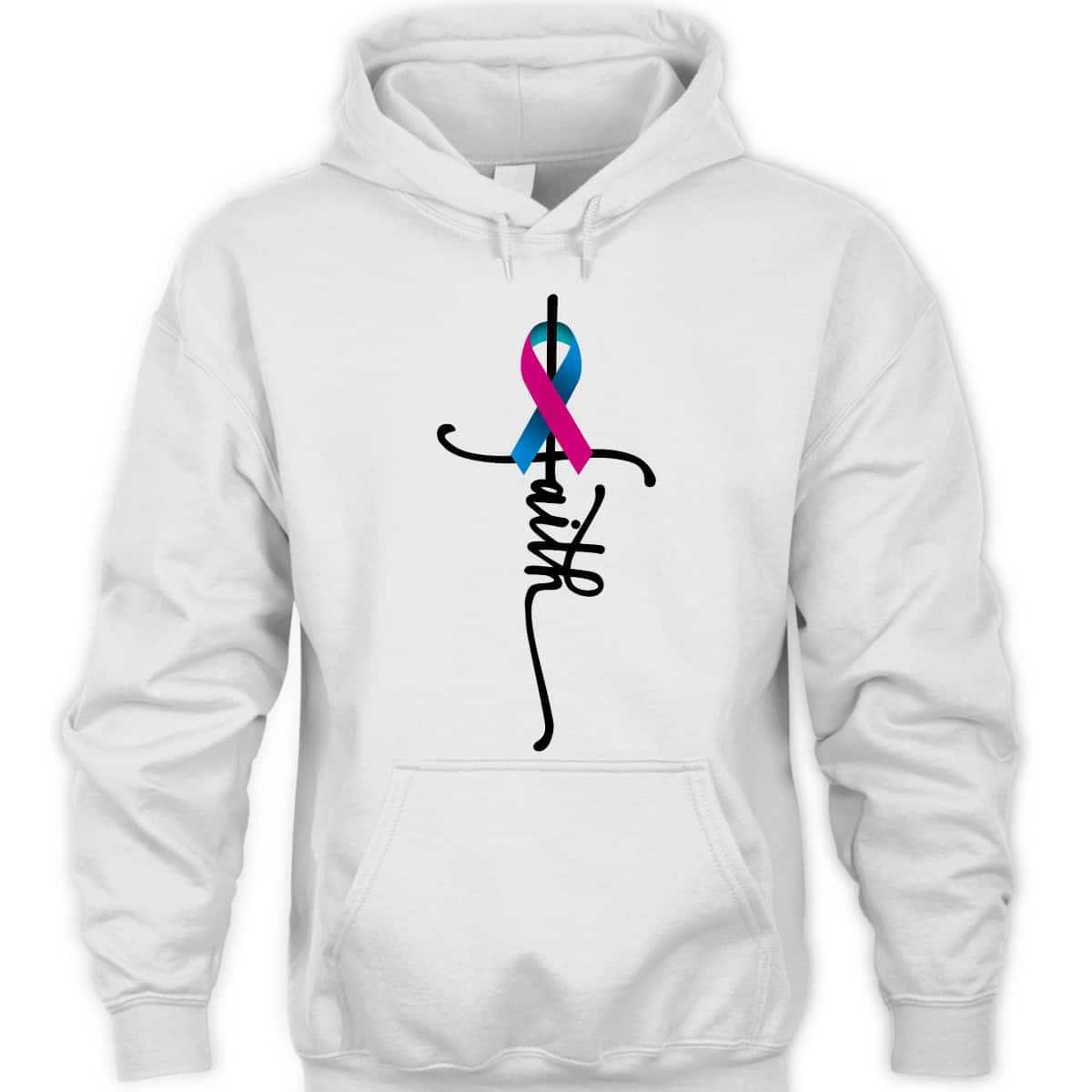 Thyroid Cancer Faith Thyroid Cancer Awareness Support T-Shirt