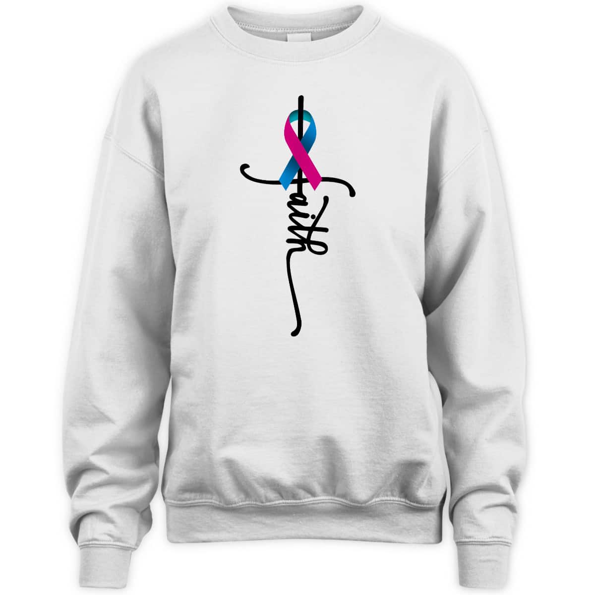 Thyroid Cancer Faith Thyroid Cancer Awareness Support T-Shirt
