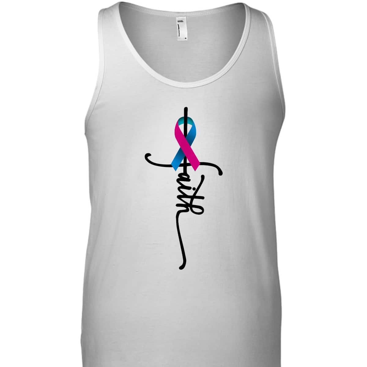 Thyroid Cancer Faith Thyroid Cancer Awareness Support T-Shirt