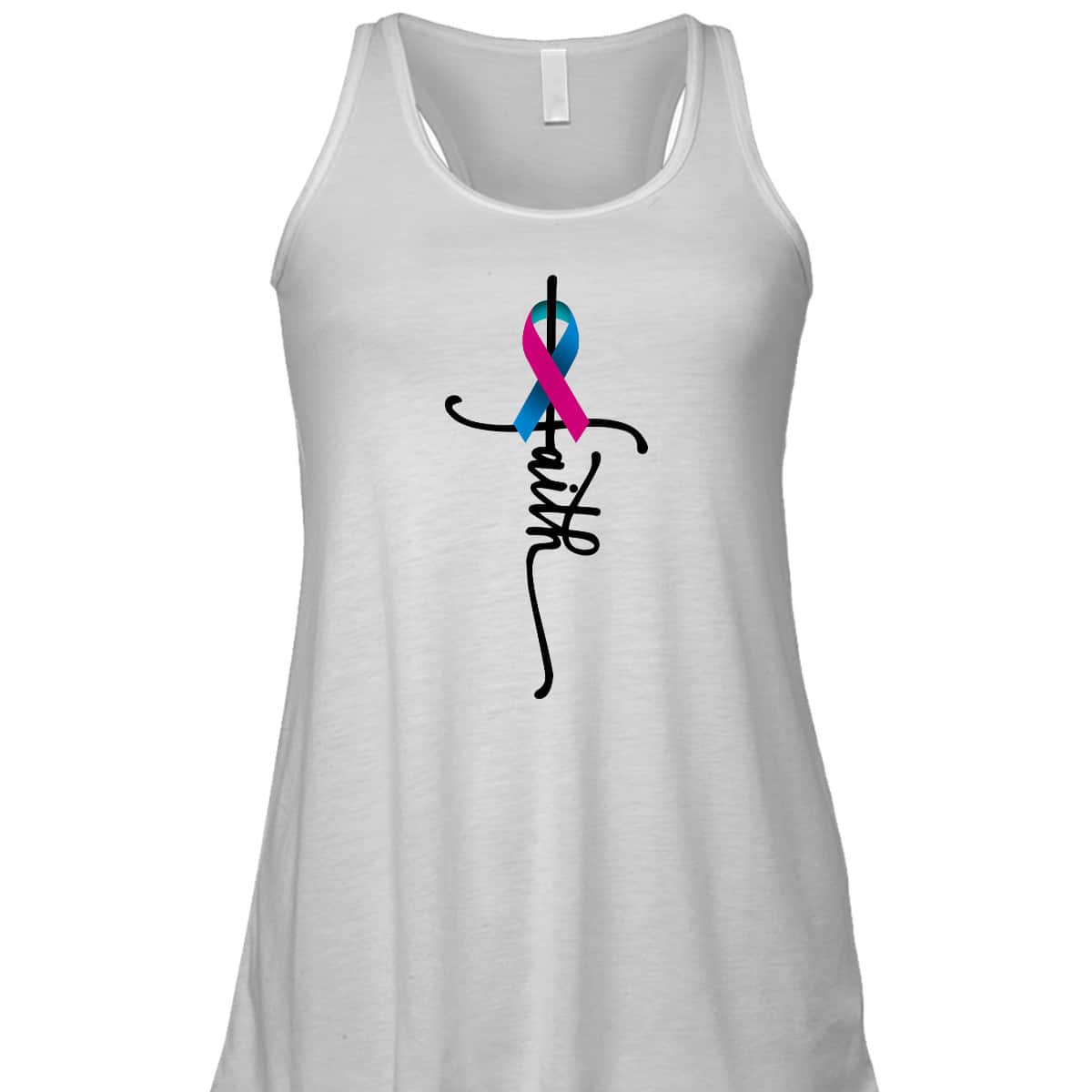 Thyroid Cancer Faith Thyroid Cancer Awareness Support T-Shirt