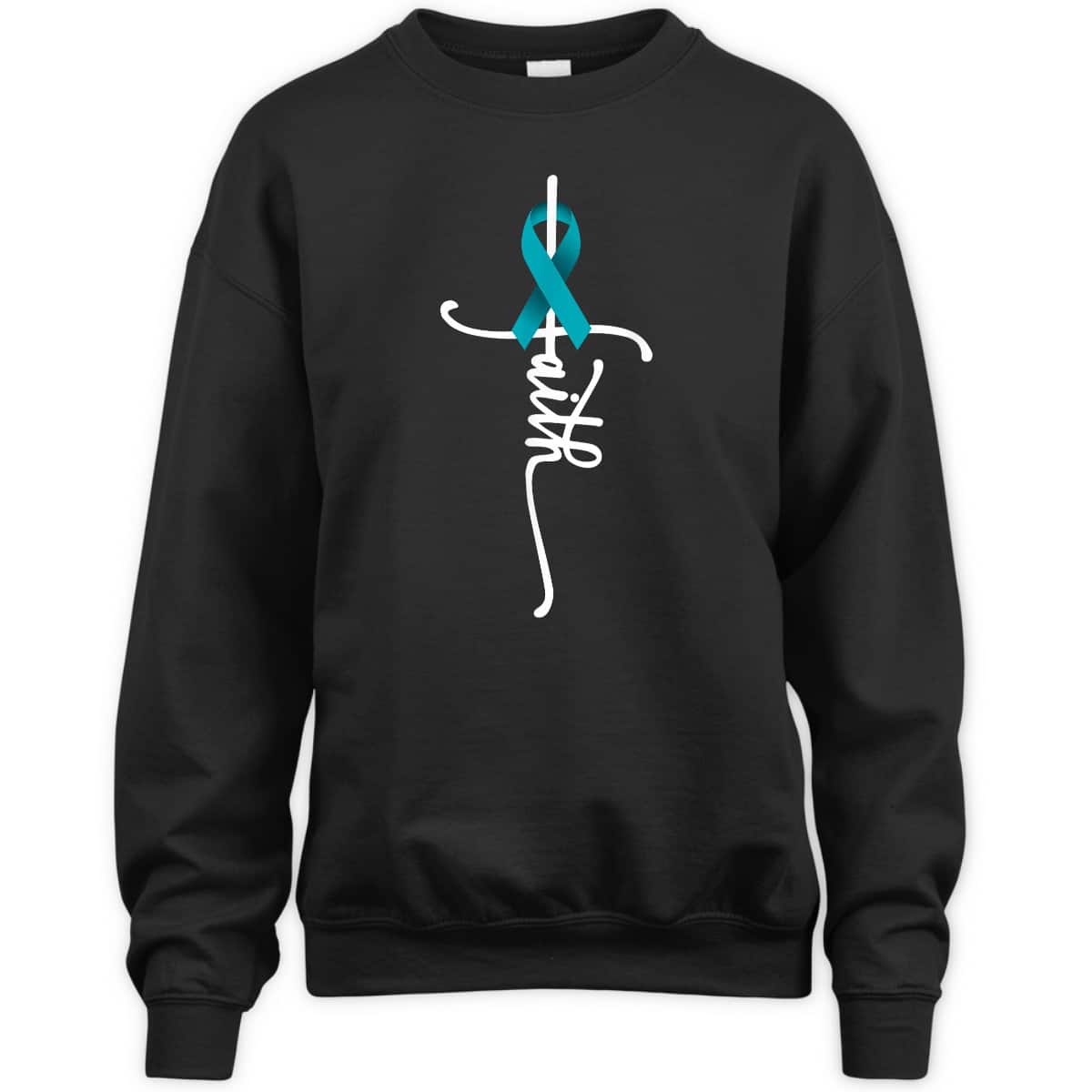 Ovarian Cancer Faith Christian T-Shirt Ovarian Cancer Awareness Support