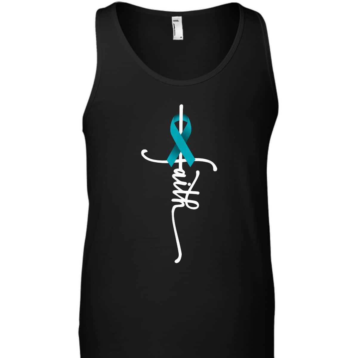 Ovarian Cancer Faith Christian T-Shirt Ovarian Cancer Awareness Support