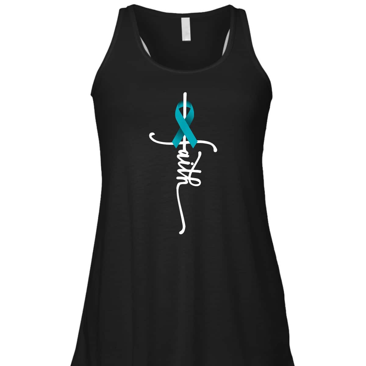 Ovarian Cancer Faith Christian T-Shirt Ovarian Cancer Awareness Support
